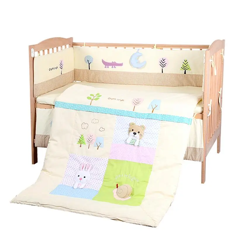 

Baby Cotton Cartoon Stereo Toy Bed Circumference Set Two Long And Two Short Bed Cover Four Seasons Quilt And Pillow