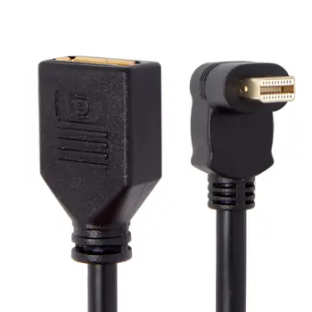 

10pcs/lot CY DisplayPort Female to Left / UP / Down Angled Mini DP DisplayPort 90 Degree Cable for Displays Monitors
