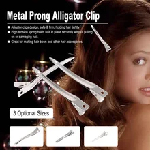 Металлический штырь крокодил зажим плоская заколка зажим для волос одиночные шпильки для волос лук три дополнительных размера(L, M, S