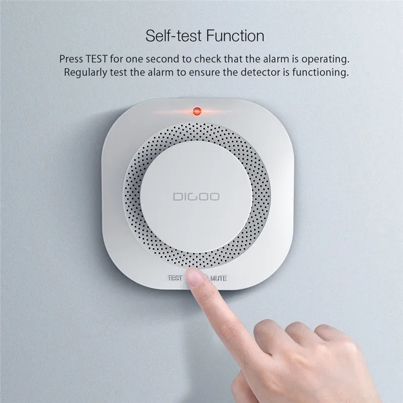 DIGOO DG SA01 детектор дыма независимый фотоэлектрический датчик Дистанционное
