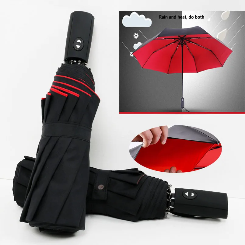 Men Umbrella Automatic Windproof Layer Three 1