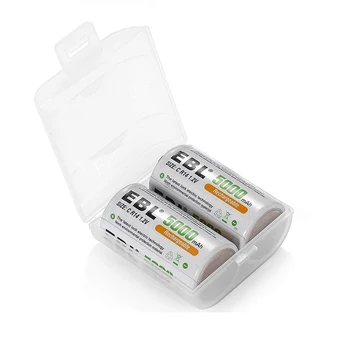 

EBL C Cell Batteries 2-Pack 5,000mAh High Energy Rechargeable C Batteries