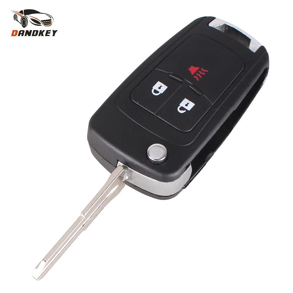 

Dandkey Replacement Folding 3 Buttons Remote Key Case Shell for CHEVROLET Cruze Spark Flip Remote Key Fob 3 Button