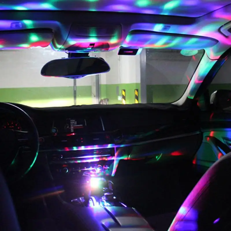 LED Car USB Sound Control Lamp Indoor Music Decoration Light DJ RGB Mini Colorful Atmosphere with Flashing Lights|Сигнальная лампа| |