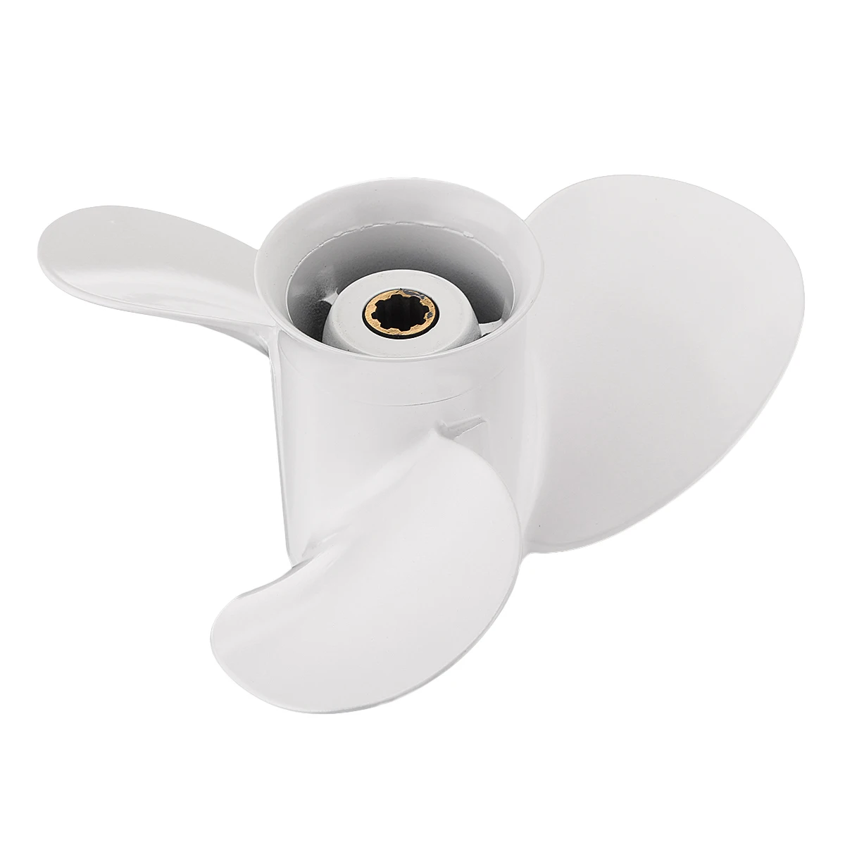 Comprar 683 45943 00 EL 9 1 4x10 1 2 hélice exterior aleación de aluminio para Yamaha 9,9 20HP blanco 3 cuchillas 8 líneas diente R rotación