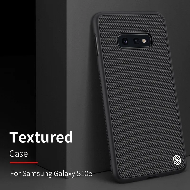 

NILLKIN sfor Samsung S10e Case Textured Nylon Fiber Hard PC Panel+TPU Frame Back Cover Case For Samsung Galaxy S10e