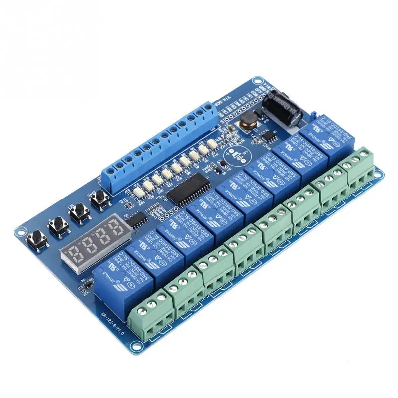 

8-36V 8-channel Multifunction Time Delay Relay Interface Board Module Optocoupler LED bistable relay