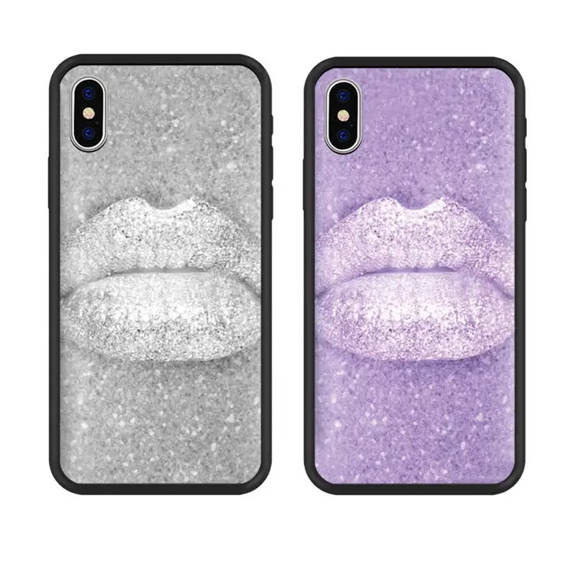 

Fashion Lips Pattern Phone Case Lip Pattern Ip X Shatter-resistant Mobile Phone Soft Shell Safety Anti-fall Phone Case