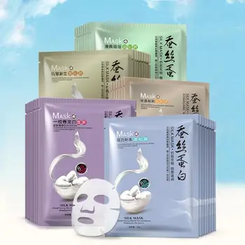 

1PC One Spring Silk Protein Moisturizing Facial Mask Oil Control Acne Removing Whitening Cosmetics Moisturizing Face Mask