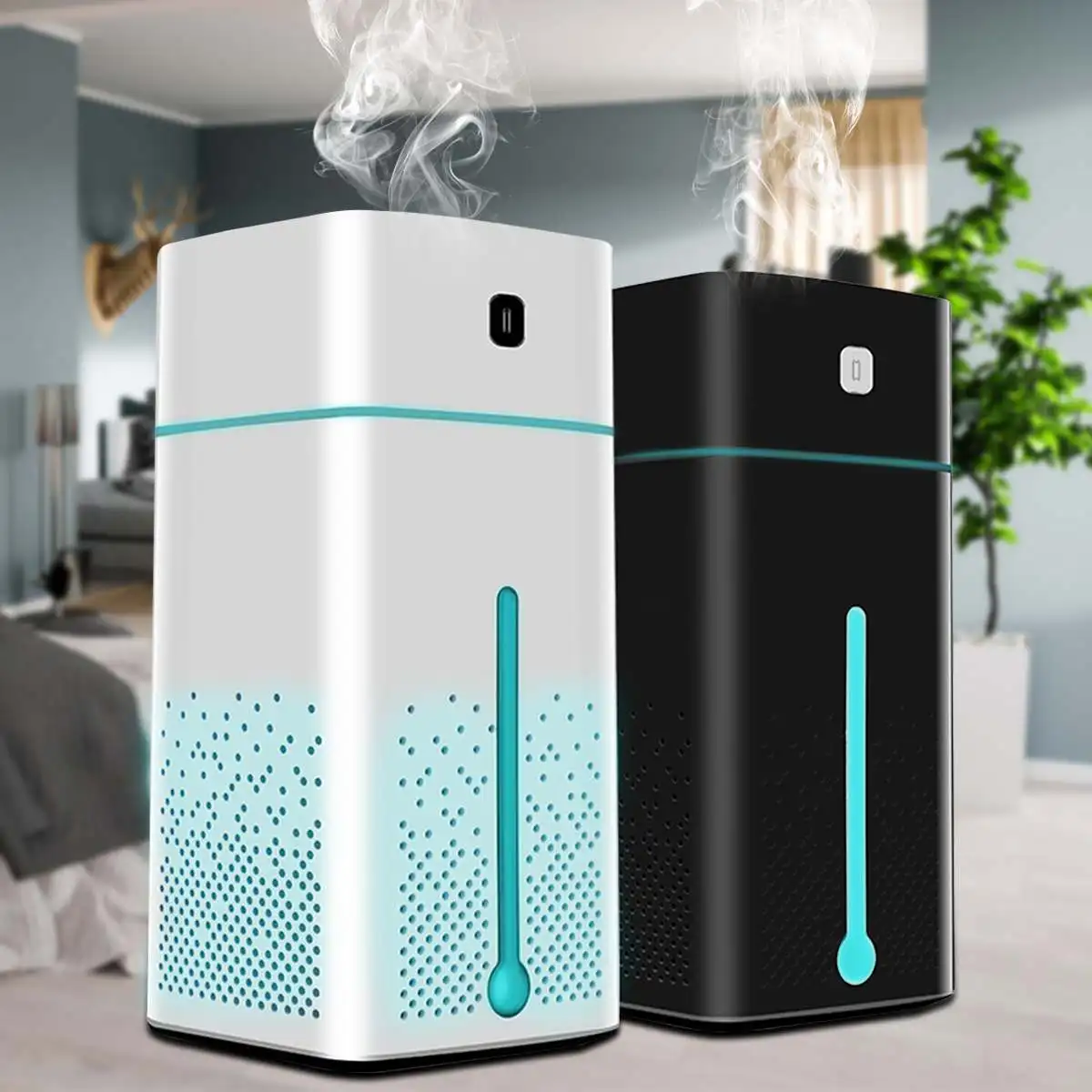 

1000ml Air Purifier Essential Aromas Oil Diffuser 7 Color LED Night Light Purifier Ultrasonic USB Changing for Office Home Car