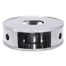 Горячая Распродажа свеча база нагреватель Серебряный Круглый Кофе чайник теплее Trivets нержавеющая сталь блюдо практичный