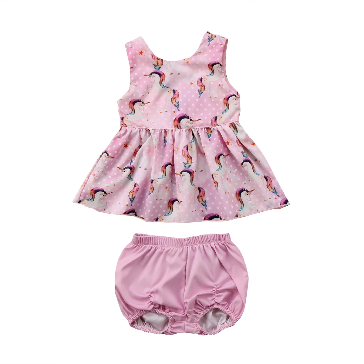 

pudcoco Newborn Toddler Baby Girls Unicorn Tops Dress Shorts 2Pcs Outfits Clothes Set babygirl cartoon dress baby girl
