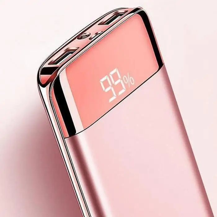

2 USB LED Powerbank Portable 20000mah Power Bank External Battery PoverBank Mobile phone Charger for Xiaomi MI iphone Xs Max 8