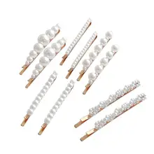 10 шт. заколки для волос из сплава, имитация жемчуга, шикарные заколки для волос, заколки для волос для девочек и женщин