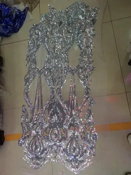 

Nigerian Lace Fabric 2019 African Guipure Lace Fabric Sewing High Quality African Cord Lace Fabric With sequins For Woman
