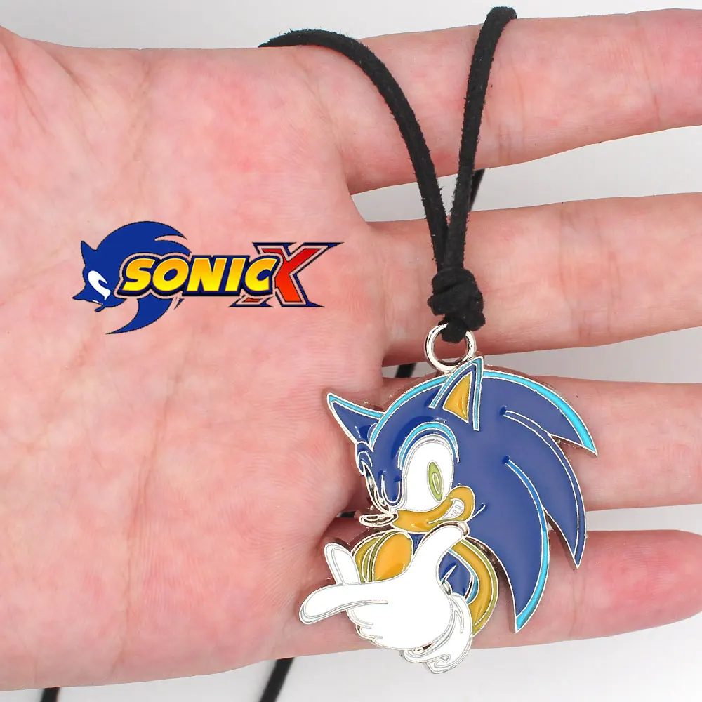 

OHCOMICS Anime Game Sonic The Hedgehog Metal Necklace Costume Pendants Jewelry Accessories Ornament Decor Necklace