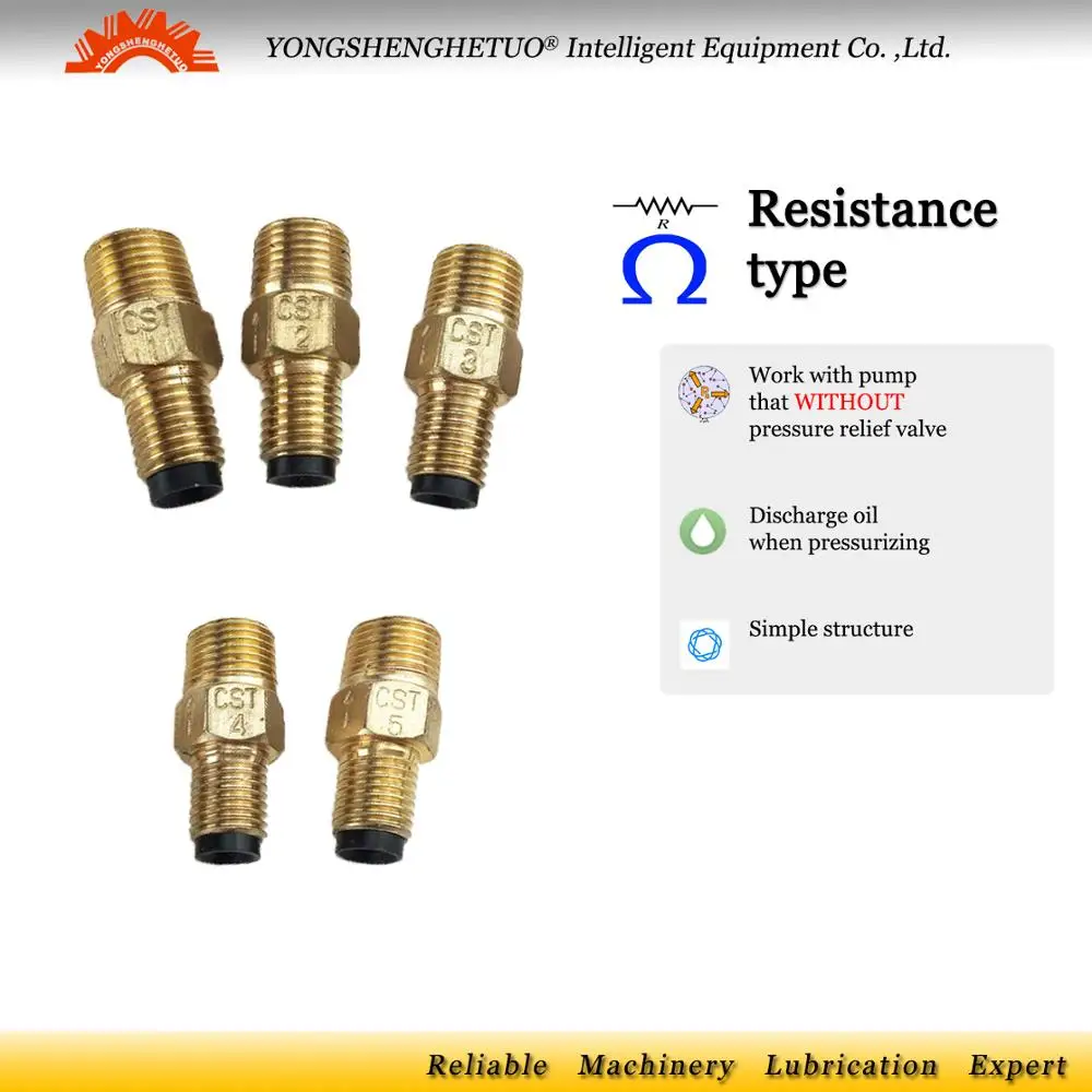 lubrication proportion oil flow metering unit resistance oil distributor Big flow rate M8*1 inlet R18 outlet CST