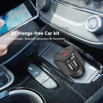 

Car Bluetooth Kit FM Transmitter Wireless Bluetooth Car Stereo Radio Adapter USB Phone Charger MP3 Player Auto Accessory
