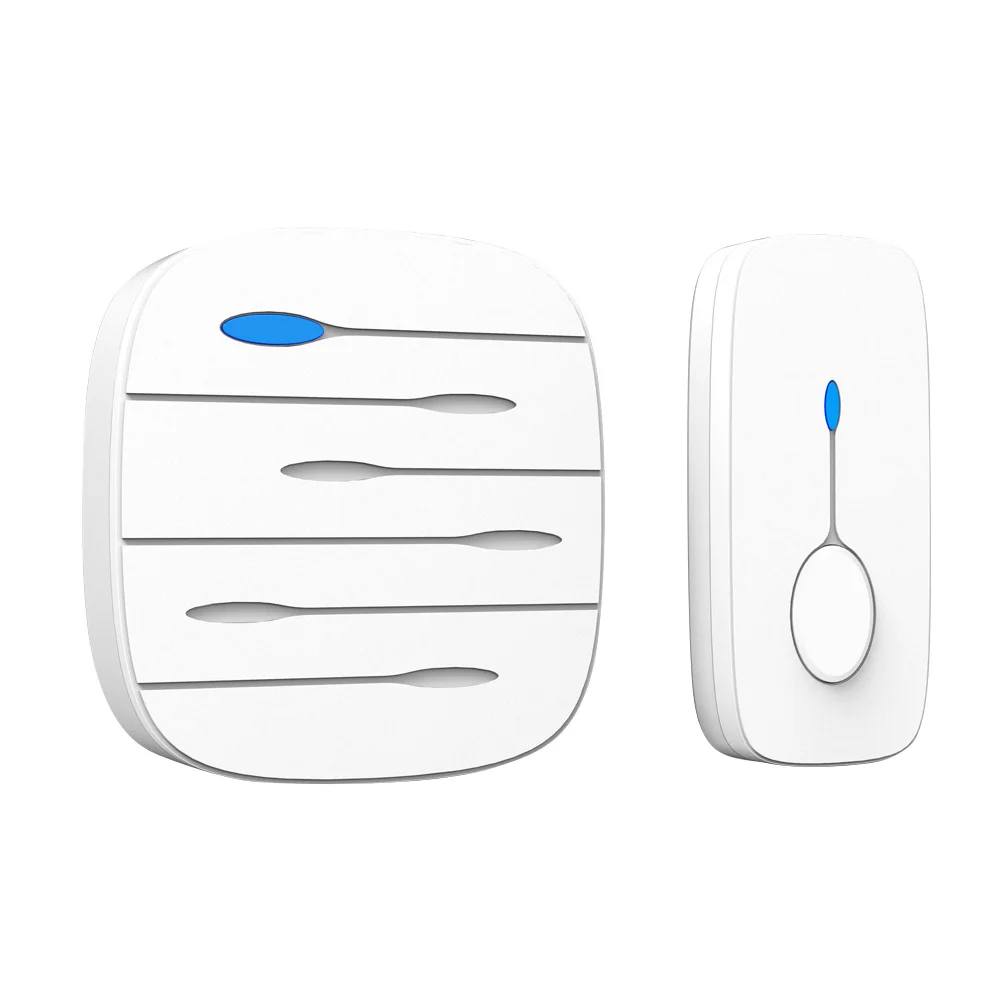 

Ip55 Wireless Doorbell Waterproof Smart 32 Melody Ring Door Bell 1 Push Doorbells Button + 1 Receivers Vc110-220V(Eu Plug)