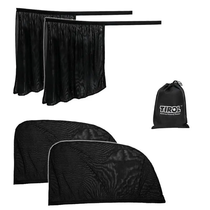 

4PCs Car Full Window Sunshade Polyester Sunshade Insulation UV Protection Shade Sides Window Sunshades Universal Accessories