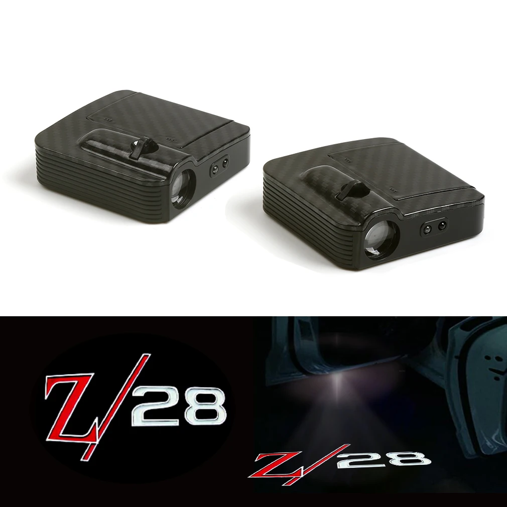 

New Car Door Wireless LED Laser Projector Shadow Light Fit For (Chevrolet Camaro Z28) 12V Pair