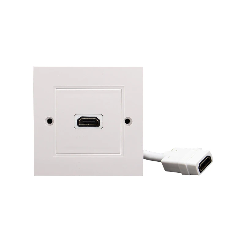 

Uk Socket Port Hd Hdmi Wall Panel British With Short Cable Video Plug Charger Electrical Socket