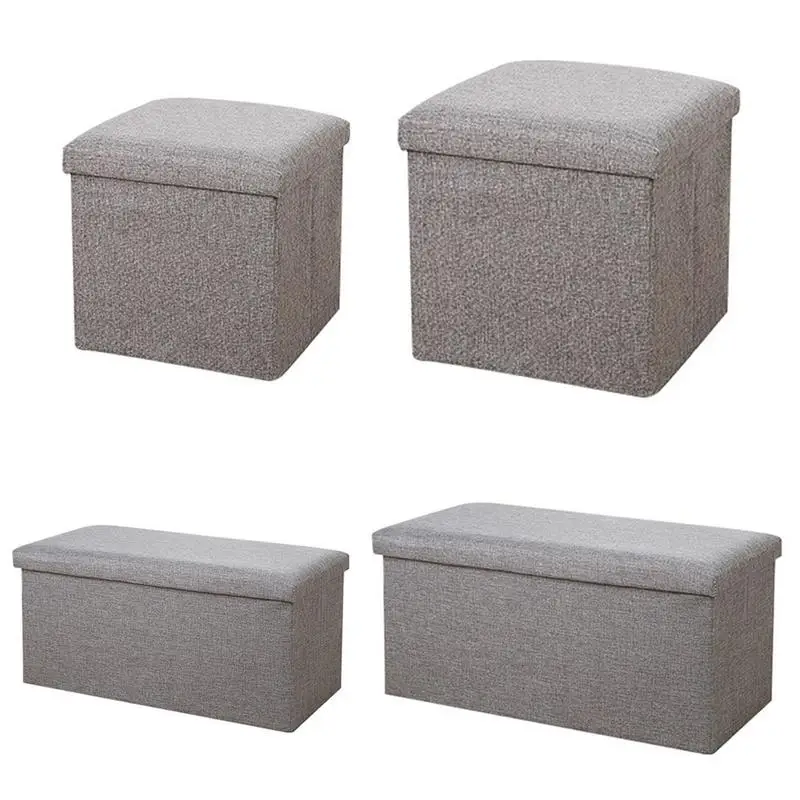 

Storage Stool Folding Multifunctional Footstool Storage Box With Cover