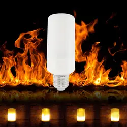Светодиодный гореть мерцание пламени лампа огонь декоративный эффект 99 супер яркий светодиодный 360 градусов угол излучения AC85-265V