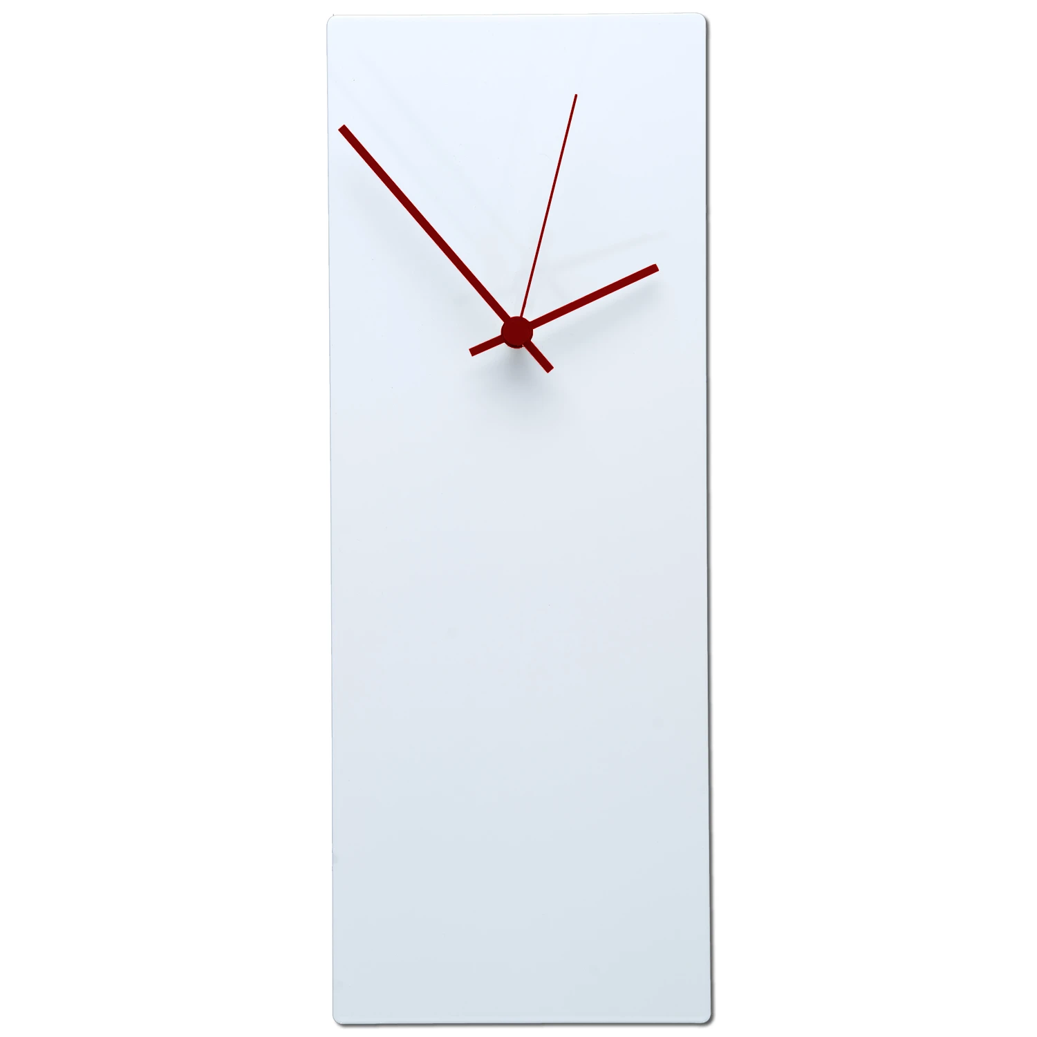 Modern Wall Clock Whiteout Red Clock 6x16 Midcentury Wall Clock White Metal Unique Wall Clocks W Red Hands Wall Clocks Aliexpress