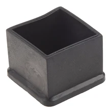 15 шт Черный резиновый 30 мм x 30 мм квадратный чехол для ног стула колпачки для ног стула