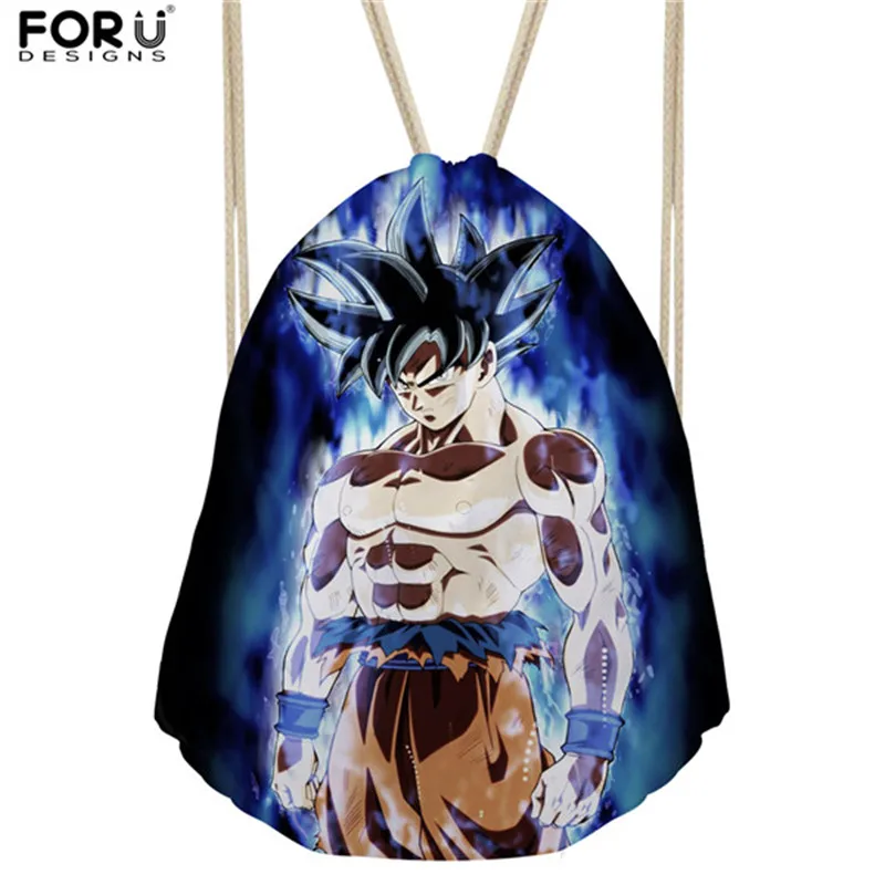 FORUDESIGNS/горячая аниме Dragon Ball Z Супер шнурок рюкзак для детей мальчиков Прохладный Saiyan солнце Гоку Вегета печати школьные сумки