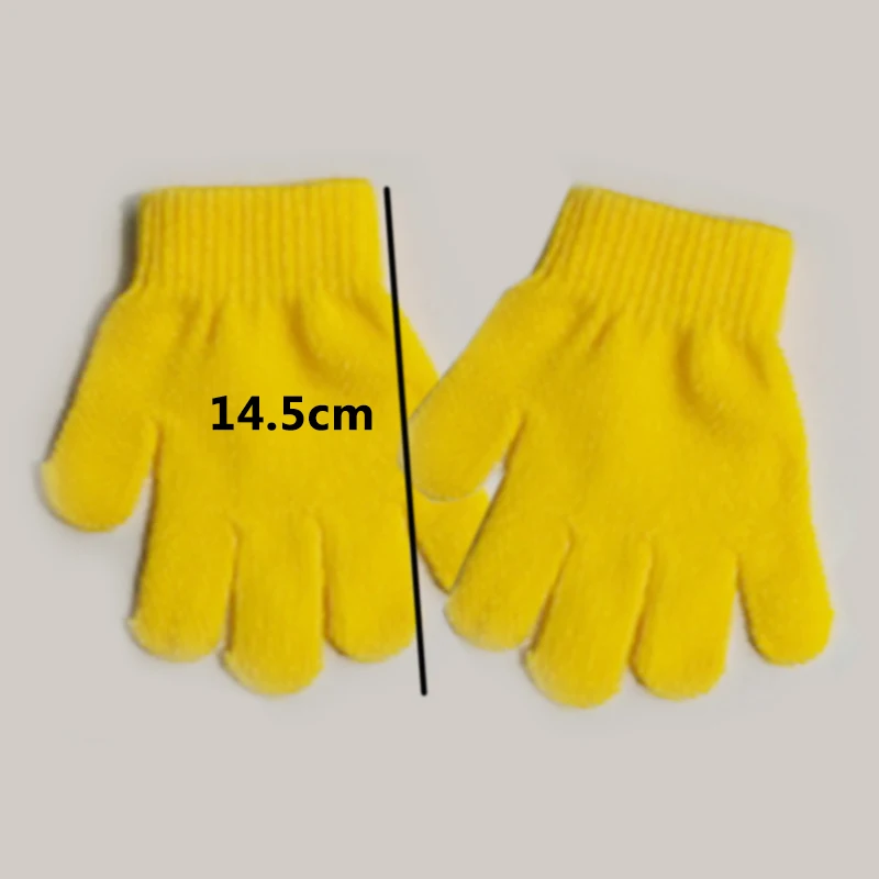 Новые милые волшебные перчатки ветрозащитные однотонные Детские теплые осенне-зимние студенческие Варежки 1 шт. вязаные перчатки