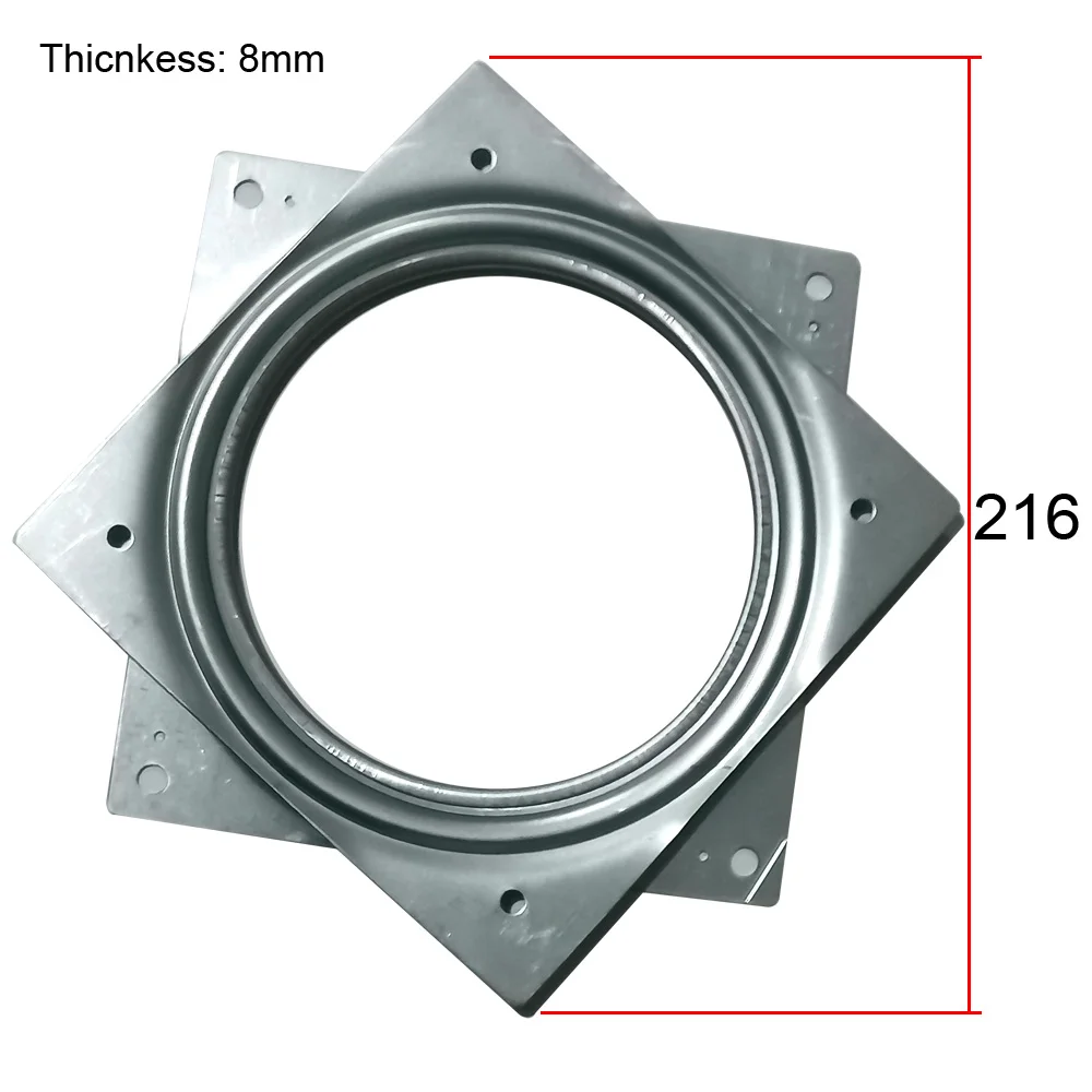 155 мм оцинкованная 30 кг оцинкованная стальная квадратная Поворотная тяга lazy susan с подшипником стол ТВ экран Душ обеденный стол поворотные пластины