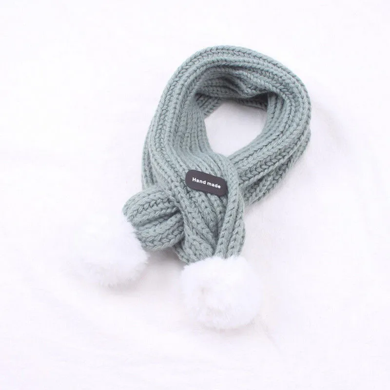 

Winter Scarf Kids Toddler newborn casual cotton Solid Color Knitted Scarves Winter Warm Scarf for Boys Girls one pieces