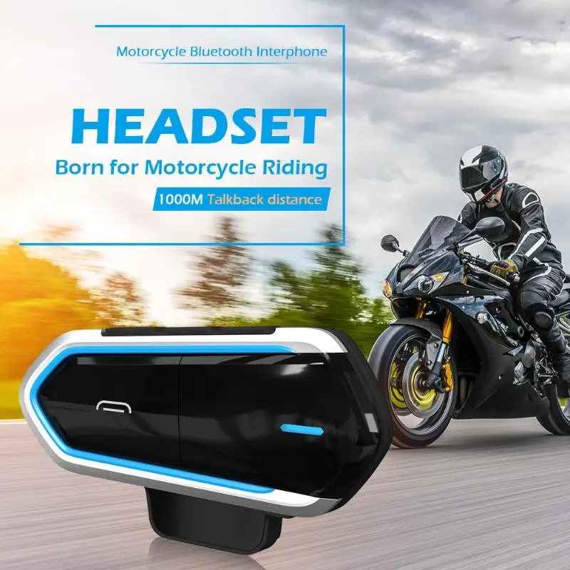 

Motorcycle Helmet Headset 450mAh Wireless Bluetooth Intercom BT Interphone