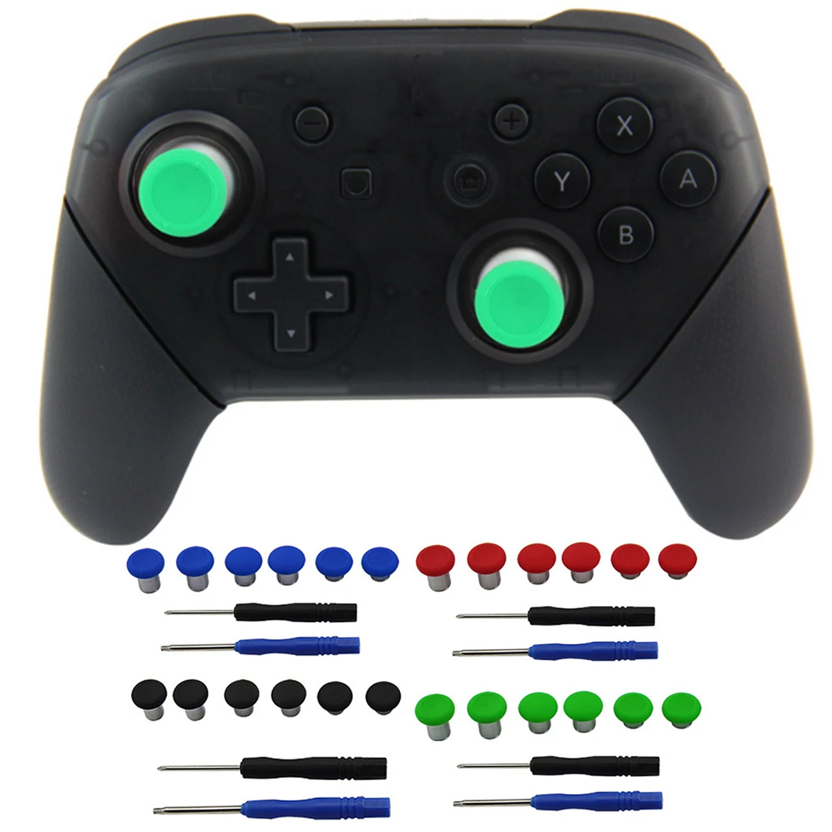 brand new SOONHUA 6pcs Replacement Thumb Stick Grips Trigger Button with Screwdriver for Wireless Controller game accessories