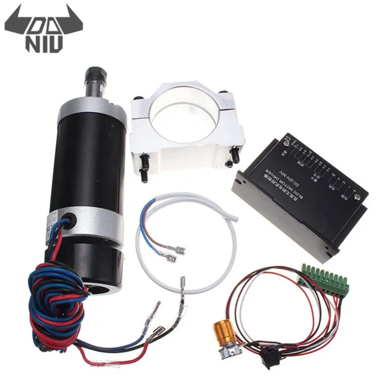 

DANIU 3Pcs/set DC 48V 500W ER11 Brushless Spindle Motor Driver Speed Controller Chuck for CNC Machine Engraving Fittings