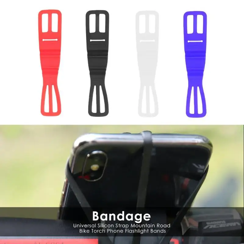 

1 pcs Universal Silicon Strap Mountain Road Bike Torch Phone Flashlight Bands for Elastic Bandage Bicycle Light Mount Holder
