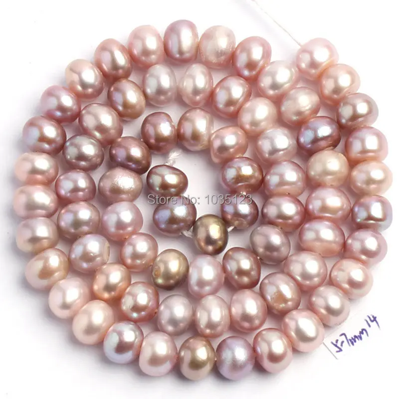 

Free Shipping 5x7mm Light Purple Natural Freshwater Pearl Rondelle Shape DIY Gems Loose Beads Strand15" Jewelry Making w855