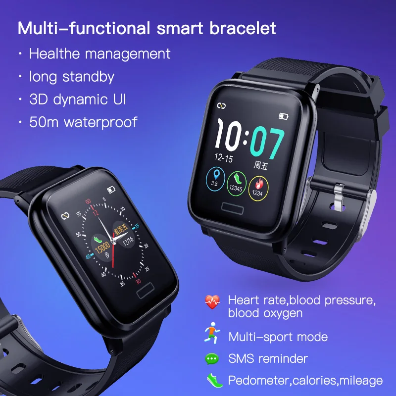 Смарт водонепроницаемые часы для мужчин и женщин для ios android шагомер брендовый браслет bluetooth фитнес трекер спортивные наручные часы IP68