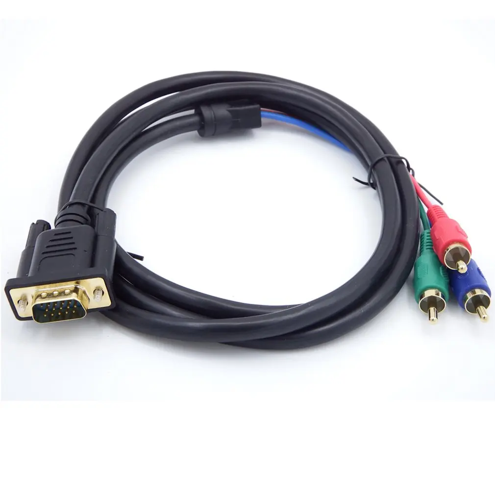 VGA к RCA кабель ТВ 3 S-Video AV адаптер (VGA-RCA) для ноутбука ПК компьютер видео выход HD