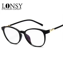 LONSY Новые мужские и женские ретро круглые очки Рамки Винтаж Круглый прозрачные линзы очки оптический зрелище