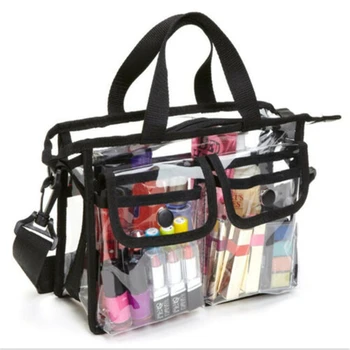 

PVC Clear Tote Bags Crystal Transparent Waterproof Shoulder Beach Woman Makeup Bag Handbag New Clear Vogue Trend Travel Bag