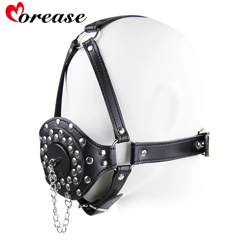 Morease Mouth Gag Hood Mask Adult Game Sex Product Erotic Fetish Restraint Slave Plug For Women Couple Harness Toy Products | Красота и