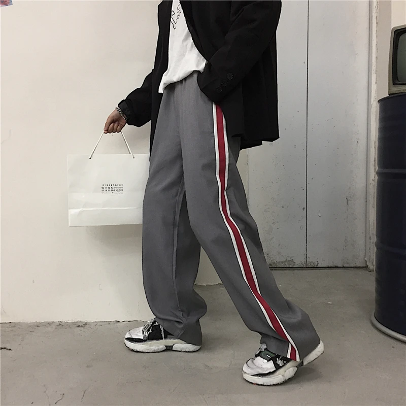 Men's Trousers 2019 Spring New Loose Casual Pants Youth Fashion Pants Hong Kong Style Trousers Harajuku Style Youth Men's Pants