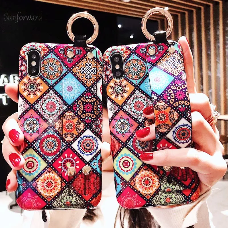 

Super Cute Animal Wristband Phone Case For iPhone 6 6S 7 8 Plus Cases Leather Luxury Anti-Knock Cover For iPhone X XS MAX XR