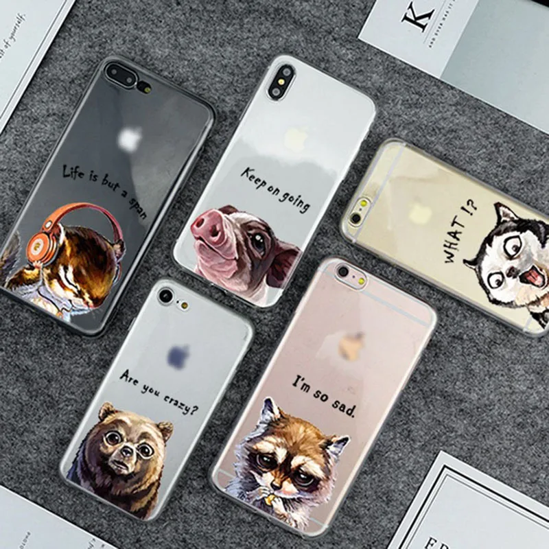 

Cartoon Animals Series Soft Phone Case For Doogee BL7000/ X20/ X30/ MIx 2/ X70/ X55 Cute Animals Painted TPU Silicone Cover