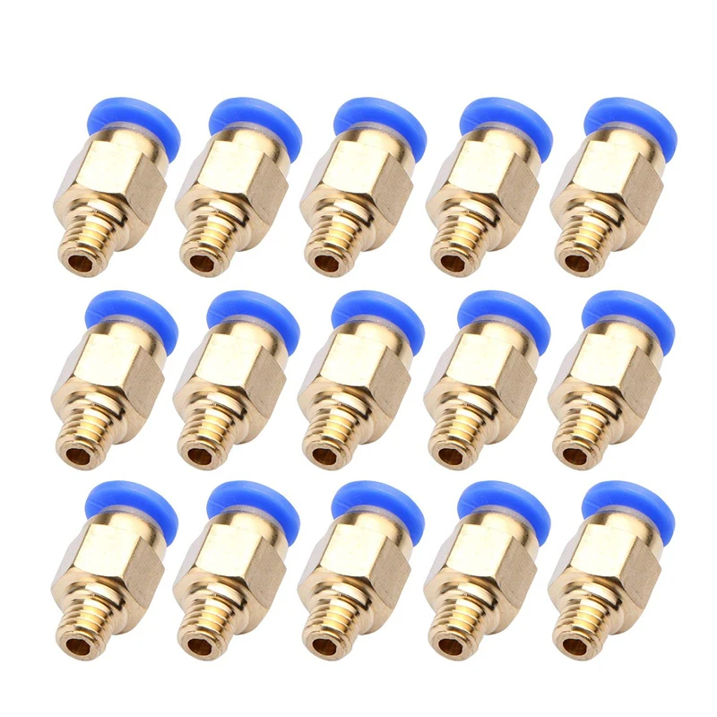 Aokin 30 قطعة/الوحدة PC4-M10 مستقيم دفع تركيب هوائي لربط + PC4-M6 سريعة في يليق 3D طابعة بودين الطارد