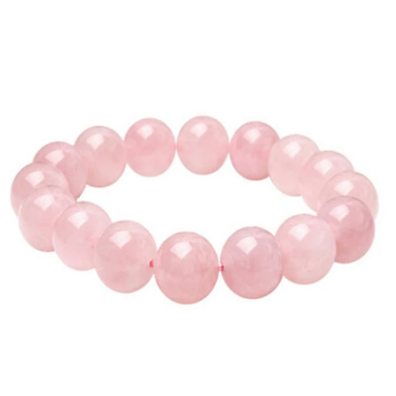 

Nif of rose quart z rose stone stretch beaded bracelet