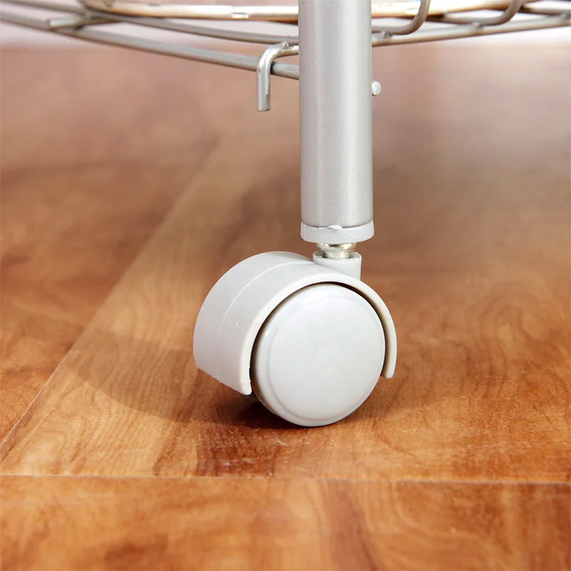 ORZ 4 الطبقة تخزين منظم رف المطبخ الحمام الجرف المعادن المتداول عربة تسوق الغذاء سلة التخزين حامل حفظ الفضاء حامل